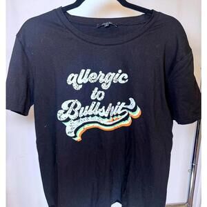 Luck Last Allergic to Bullshit Graphic Tee - Size L